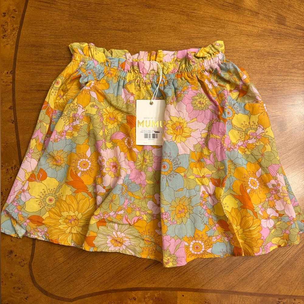 Show Me Your MuMu - Size S - Swing Skirt in Groovy Blooms
